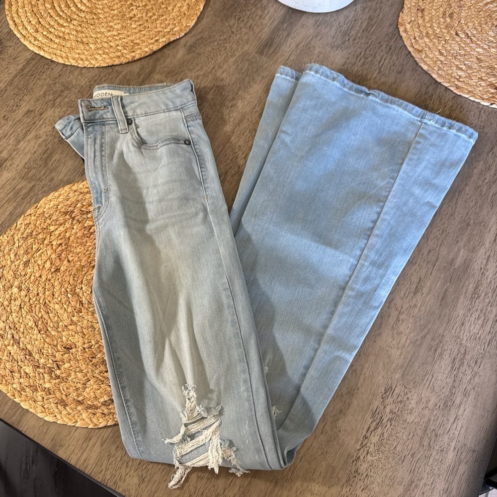 Light Blue Distressed Women's Jeans